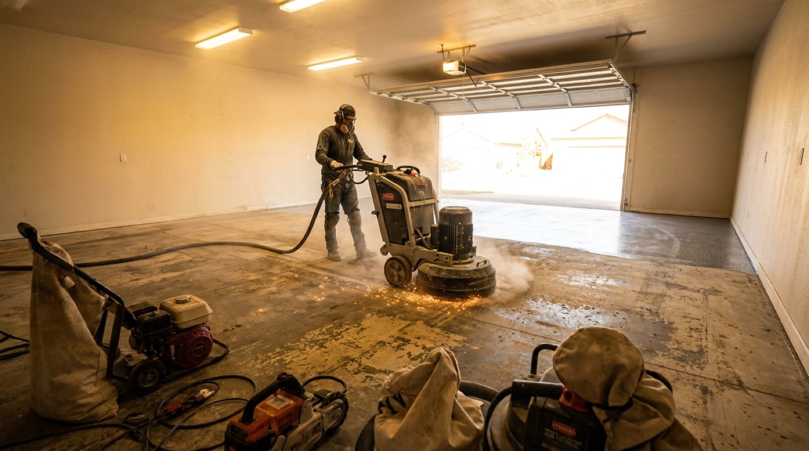 What's Actually Involved in Diamond Grinding a Garage Floor
